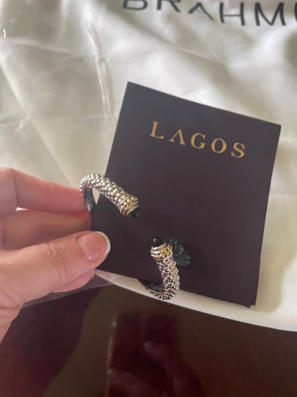 LAGOS Silver Bracelet with Black Accents - Picture 2 of 3